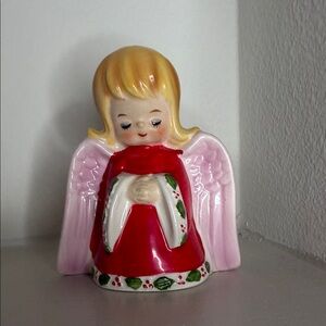 Vintage Lefton Ceramic Angel napkin/card holder